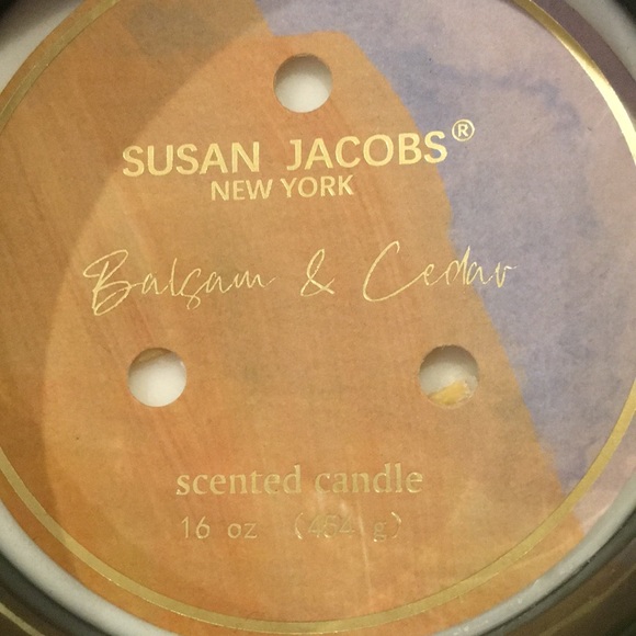 Susan Jacobs New York Scented Balsam & Cedar Ceramic Home Decorative Candle NWT - Picture 3 of 16